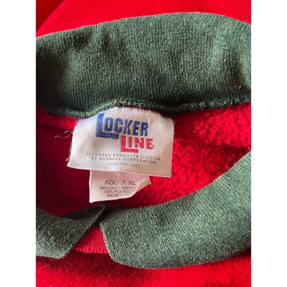 Vintage 90s Red and Green Christmas Dear Santa Collared Sweatshirt Size XL - Picture 4 of 5